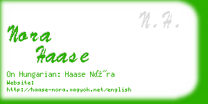 nora haase business card